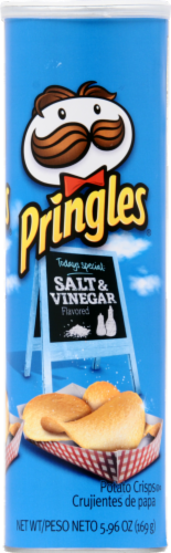 Pringles Salt & Vinegar Potato Crisps Perspective: front