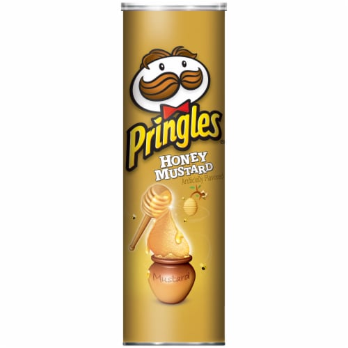 Pringles Honey Mustard Potato Crisps Perspective: front