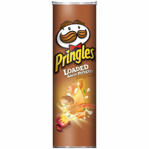Pringles Loaded Baked Potato Potato Crisps Perspective: front