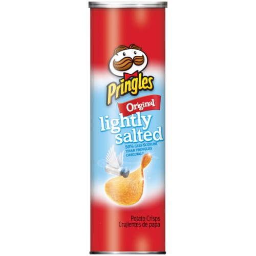 Pringles Lightly Salted Potato Crisps Perspective: front