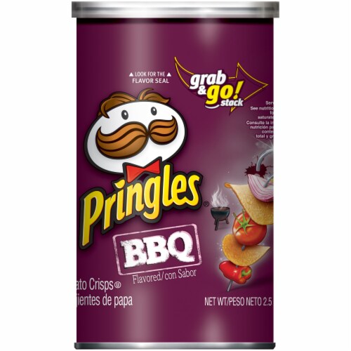 Pringles BBQ Grab & Go Potato Crisps Perspective: front
