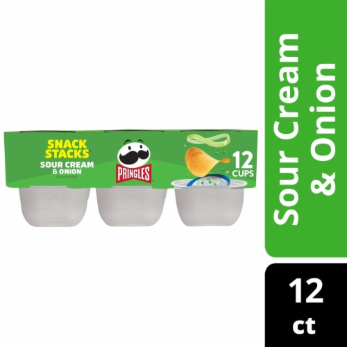 Pringles® Sour Cream and Onion Snack Stacks Potato Crisps Chips Perspective: front