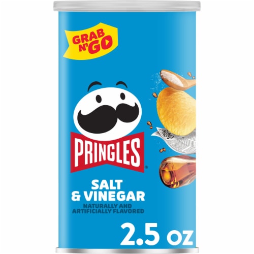 Pringles® Salt and Vinegar Grab and Go Snack Pack Potato Crisps Chips Perspective: front