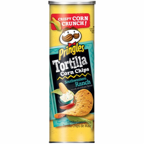 Pringles Tortillas Southwestern Ranch Tortillas Crisps Perspective: front