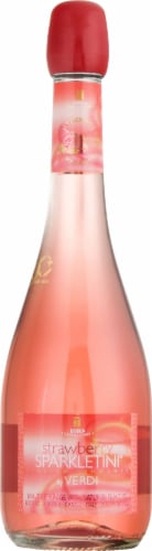 Verdi Strawberry Sparkletini Sparkling Wine Perspective: front