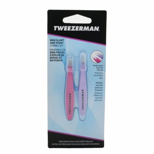 Tweezerman® Mini Slant & Point Combo Set Perspective: front