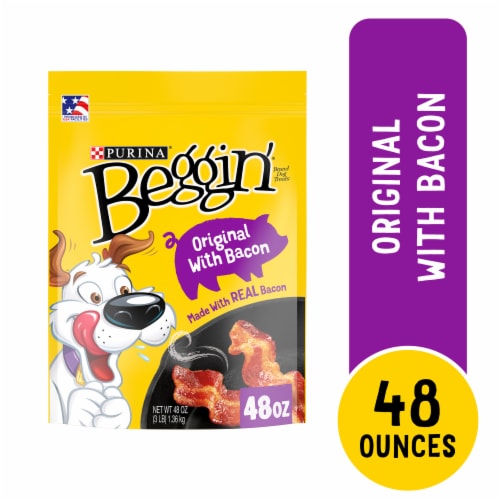 Purina Beggin' Strips Dog Treats Original With Bacon Flavor Perspective: front