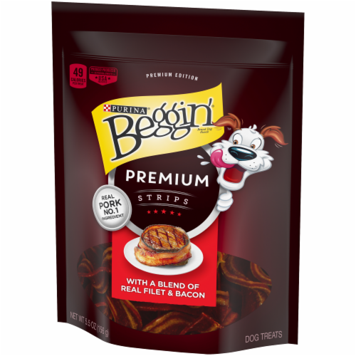 Beggin' Premium Strips Real Pork Dog Treats Perspective: front