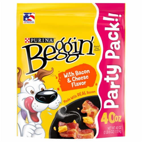 Purina Beggin' Strips Dog Treats with Bacon & Cheese Flavors Perspective: front