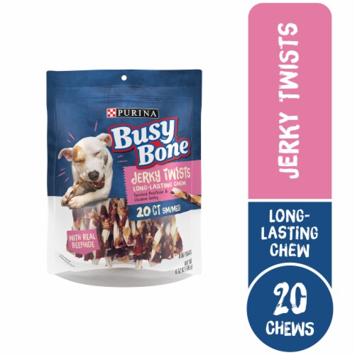 Purina® Busy® Beefhide & Chicken Chew Jerky Twists Perspective: front