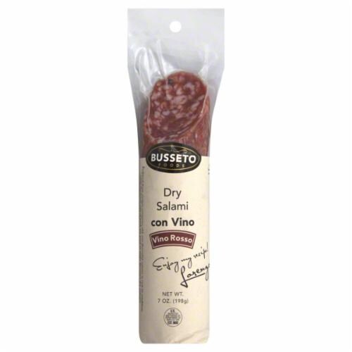 Busseto Foods Vino Rosso Dry Salami Con Vino Perspective: front