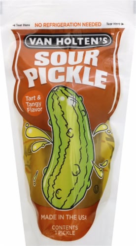 Van Holten's Tart and Tangy Flavor Sour Pickle Perspective: front