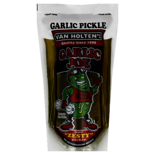 Van Holten's Garlic Joe Pickle Pouch Perspective: front