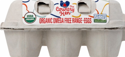 The Country Hen Free Range Large Brown Organic Omega Eggs