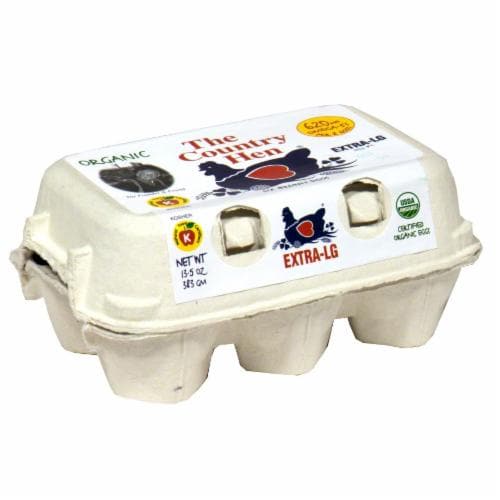 The Country Hen Cage Free Extra Large Brown Organic Eggs Perspective: front