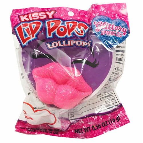 Kissy Lip Pops® Lollipops Valentine Candy Perspective: front