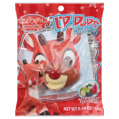 Lip Pops Rudolph Holiday Lollipops Perspective: front