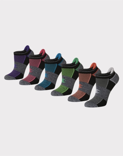 Champion® Womens Performance Heel Sheild Socks Size 9-11 Black Perspective: front