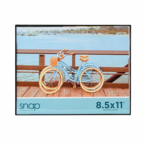 Snap® 8.5x11 Front Load Photo Frame - Black Perspective: front