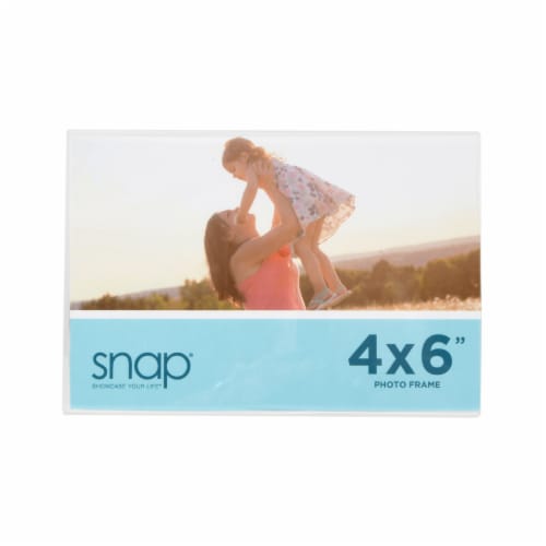 Snap® 4x6 Clear Bent Acrylic L Photo Frame Perspective: front