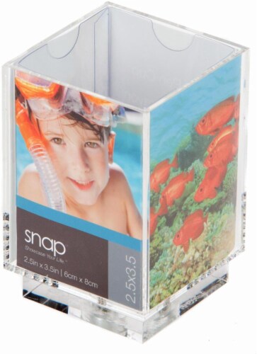 Pinnacle Snap Picture Frame Pencil Holder - Transparent Perspective: front