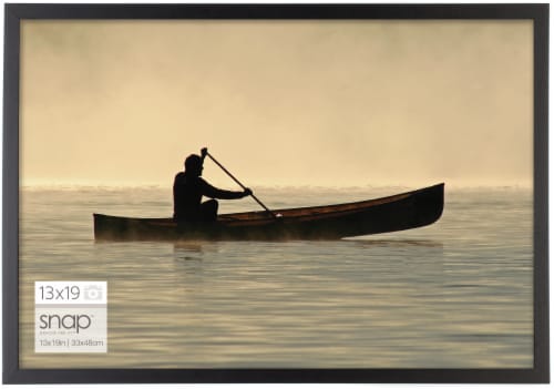 Pinnacle Snap™ Wooden Picture Frame - Black Perspective: front