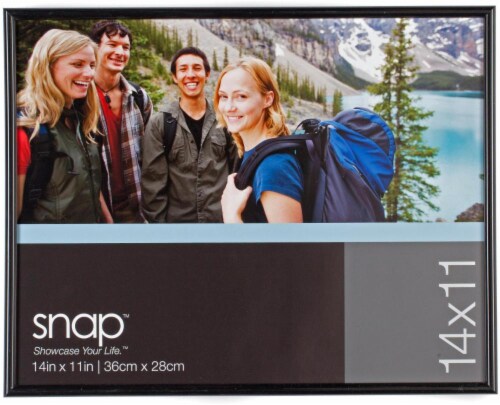 Pinnacle Snap 11 x 14 Back-Loading Picture Frame - Black Perspective: front