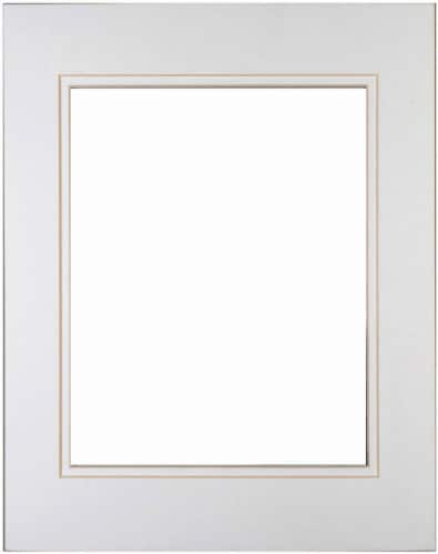 Pinnacle 5 x 7 Picture Frame with 3.5 x 5 Double Mat - White/White Perspective: front