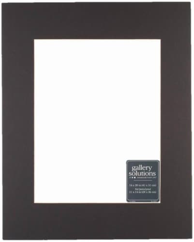 Pinnacle Snap 16 x 20 Picture Frame with 11 x 14 Mat - Black Perspective: front