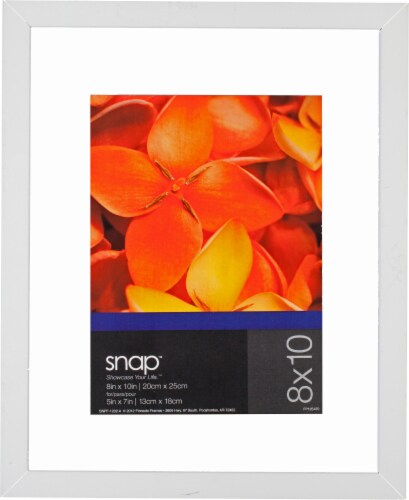 Pinnacle Snap 8 x 10 Float Picture Frame - White Perspective: front
