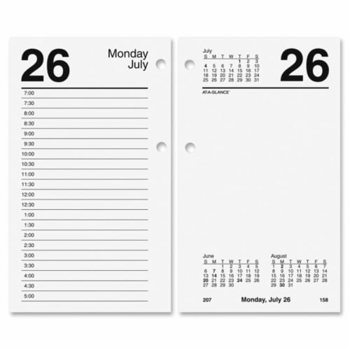 At A Glance AAGE717R50 Recycled Calendar Refill - White Perspective: front
