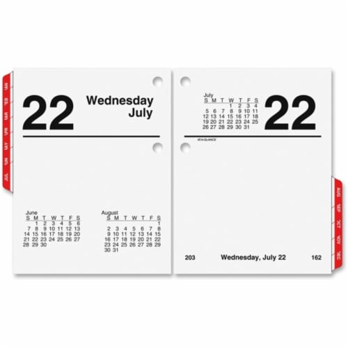 At A Glance AAGE91950 Compact Desk Calendar Refill, 1 Harris Teeter