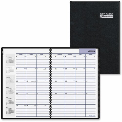 At A Glance AAGG470H00 8 X 12 in. Premiere Appointment Book - Black Perspective: front