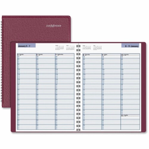At A Glance AAGG52014 8 x 11 in. Weekly Appointment Book&#44; Simulated Leather - Burgundy Perspective: front