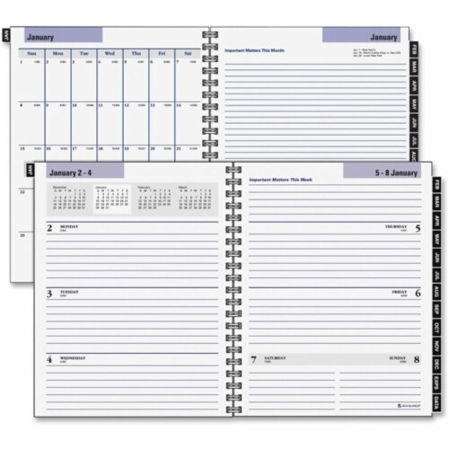 At A Glance AAGG54550 7 x 8.75 in. Weekly Appointment Planner Refill - Black Perspective: front
