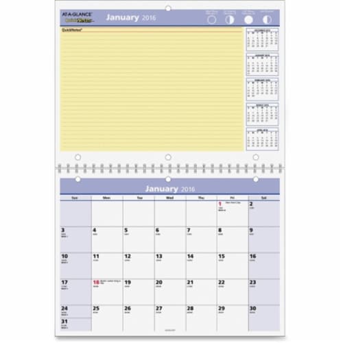 AtAGlance AAGPM5028 Quick Notes Monthly Wall Calendar, 1 Kroger
