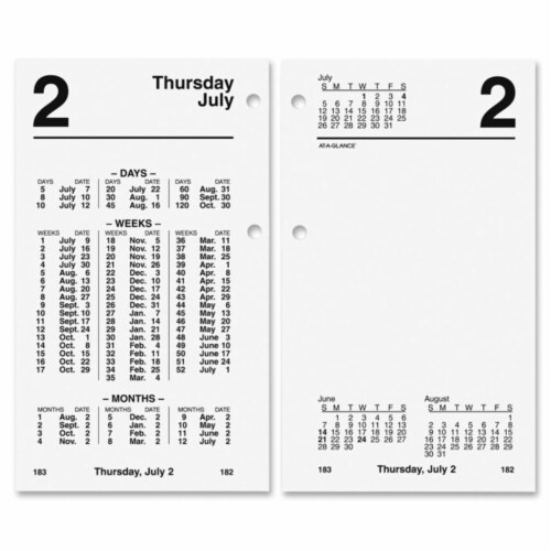 At A Glance AAGS17050 Financial Daily Desk Calendar Refill, 1 Kroger