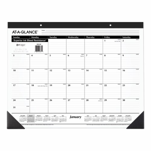 At A Glance Desk Pad Calendar 2025 