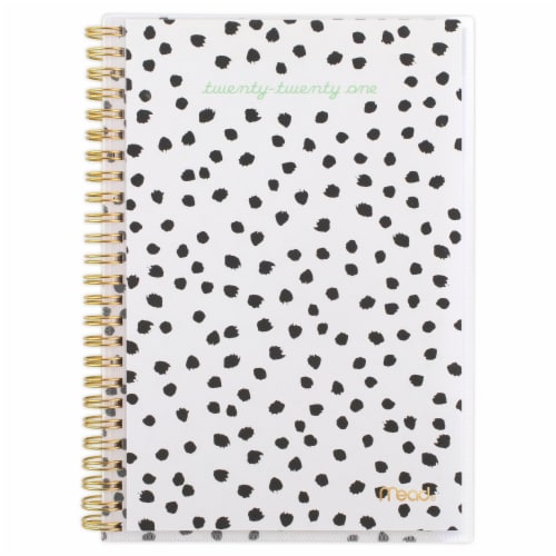 Mead® 2021 Simplicity Dot Small Planner - Black/White Perspective: front