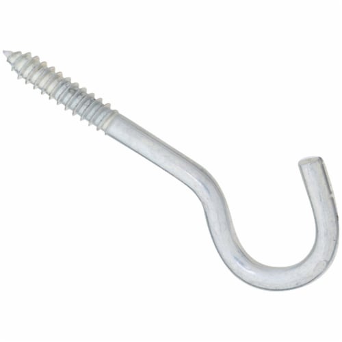 National 5/16 In. x 4-1/2 In. Steel Screw Hook N220871 Pack of 10 Perspective: front