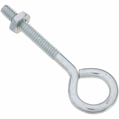 National 3/16 In. x 2-1/2 In. Zinc Eye Bolt with Hex Nut N221077 Pack of 20 Perspective: front