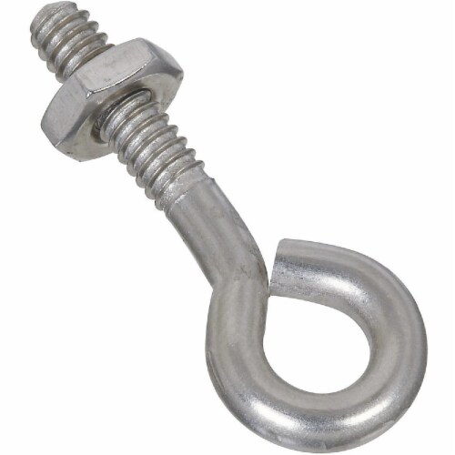 National 3/16 In. x 1-1/2 In. Stainless Steel Eye Bolt N221556 Pack of 10 Perspective: front