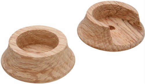 National Hardware Wood Pole Socket Set - Natural Perspective: front