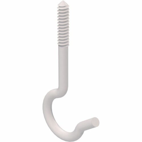 National 2-1/2 In. White Ceiling Hook (3-Pack) N274928 Perspective: front
