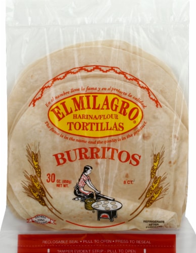 El Milagro Burrito Tortillas Perspective: front