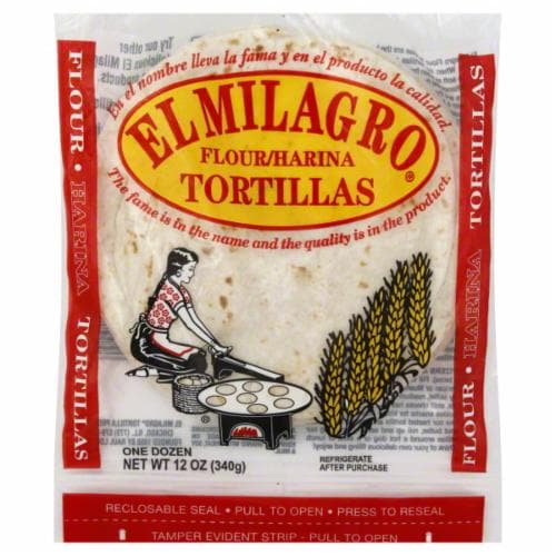 El Milagro Flour Tortillas Perspective: front