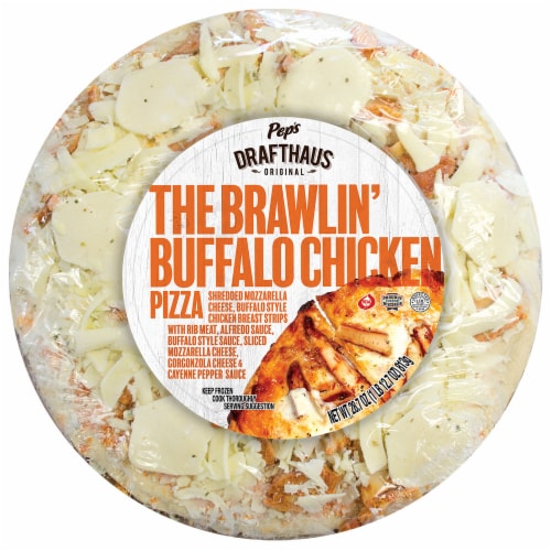 Pep's Pizza Brawlin' Buffalo Chicken Drafthaus Original Pizza Perspective: front