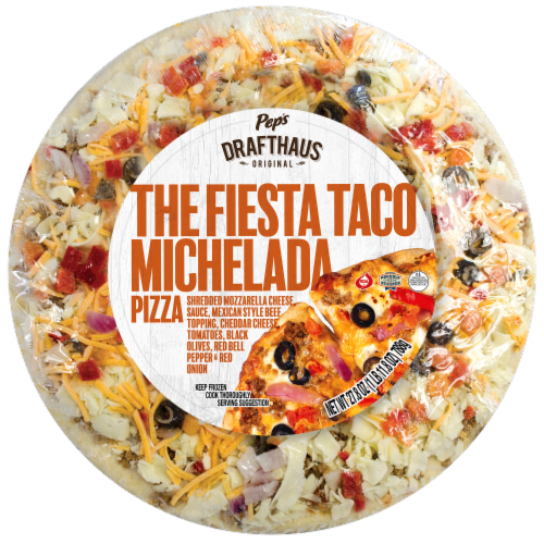 Pep's Drafthaus The Fiesta Taco Michelada Frozen Pizza Perspective: front