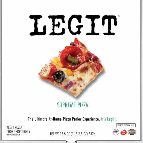 Pep's Pizza Legit™ Supreme Pizza Perspective: front