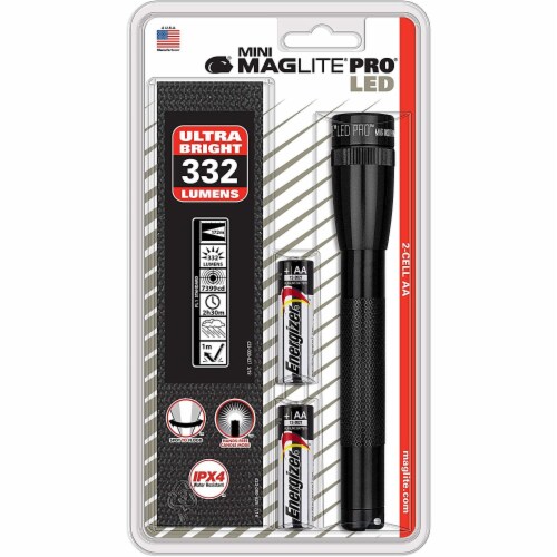 MINI MAGLITE LED AA PRO - BLK Perspective: front